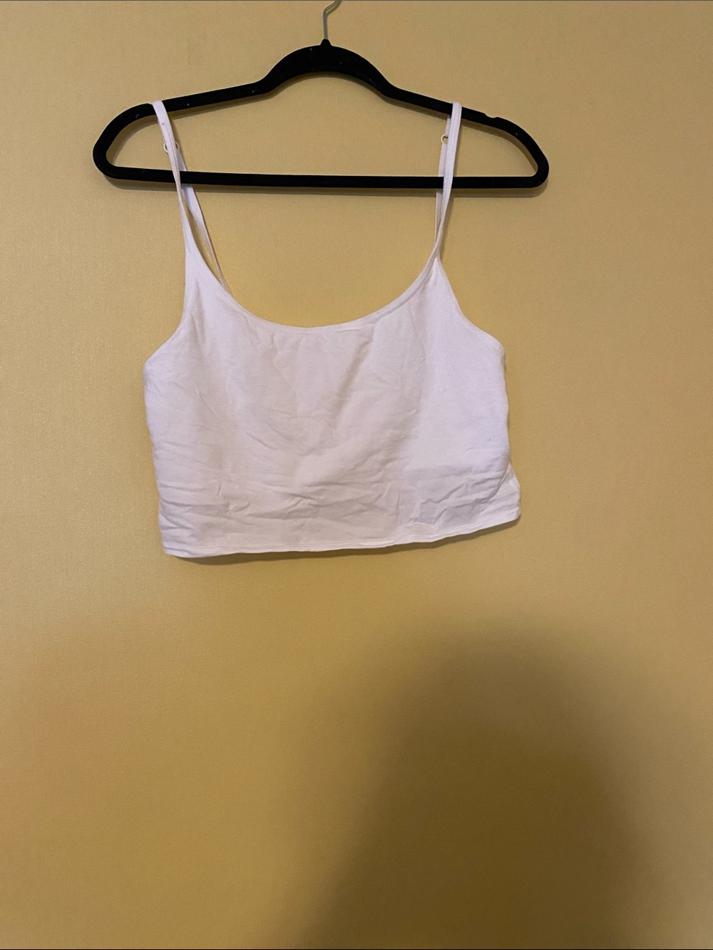 Old Navy White Cropped Cami Tank Top